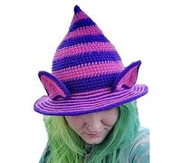 Songelt Cappello da strega con design elegante lavorato a maglia copricapo per festa di Halloween Capodanno decorazione sfondo per bambini e adulti