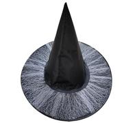 Songelt Cappello da strega di Halloween con frange in pizzo cappello da mago unisex a punta strega adulto bambini cosplay copricapo festa