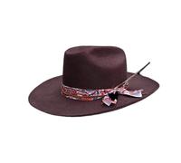 Songelt Cappello Fedoras occidentale per festa serale accattivante festival musicale cappello festa di Halloween fascia floreale Cosplay fornitura abbigliamento quotidiano
