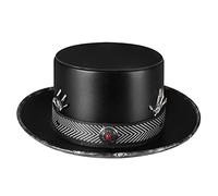 Songelt Cappello in maschera per uomo donna cosplay retrò steampunk in pelle cappello a cilindro per Halloween discoteca forniture per feste in maschera