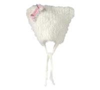 Songelt Cappello lavorato a maglia per ragazze, per foto pasquali, cappello con orecchie carine, costume Y2K fresco lavorato a maglia con orecchie pasquali decorazioni all'uncinetto cappelli per le