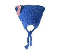 Songelt Cappello lavorato a maglia per ragazze, per foto pasquali, cappello con orecchie carine, costume Y2K fresco lavorato a maglia con orecchie pasquali decorazioni all'uncinetto cappelli per le