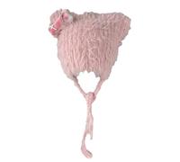Songelt Cappello lavorato a maglia per ragazze, per foto pasquali, cappello con orecchie carine, costume Y2K fresco lavorato a maglia con orecchie pasquali decorazioni all'uncinetto cappelli per le