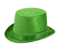 Songelt Cappello Lincoln verde StPatricks Day Flat Top Hat Holiday Headwear Irish National Day Celebrazione Maghi Festival Alto Per Cosplay Party
