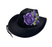 Songelt Cappello occidentale alla moda per adulti giorno della morte cappello moda addio al celibato festa musicale festival spettacoli teatrali accessorio