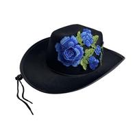 Songelt Cappello occidentale alla moda per adulti giorno della morte cappello moda addio al celibato festa musicale festival spettacoli teatrali accessorio