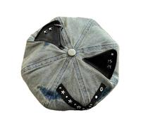 Songelt Cappello retrò con orecchie di gatto con design borchiato berretti regolabili in cotone per donne uomini unisex uso quotidiano accessorio costume da festa accessorio regolabile in cotone