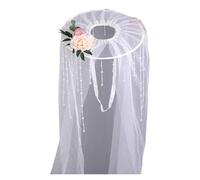 Songelt Cappello tradizionale cinese antico costume garza cappello spadaccini veli per donne uomini Halloween fasce regolabili Douli