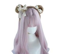 Songelt Carino Orso Orecchie Fasce Animale Orecchie Animali Rosa Fiocchi Nastro Copricapo Peloso Anime Fasce per Capelli Cosplay Accessori per Capelli Animale Cerchio Fascia