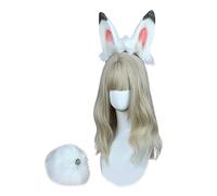 Songelt Cerchietto con orecchie finte e coda di animali accessori per cosplay di Halloween per adulti e bambini fascia per donne novità donna festa di compleanno Halloween cosplay performance