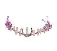 Songelt Cerchietto da sposa con cristalli da strega, per carnevale, feste, cosplay, accessori da sposa, elegante ornamento per capelli