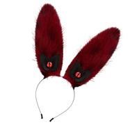 Songelt Cerchietto lungo con orecchie da coniglietto per donne in maschera cosplay festa peluche coniglietti fascia per Halloween Cosplay accessorio orecchie flessibili