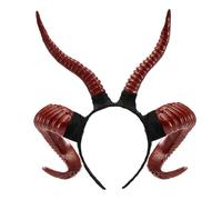 Songelt Cerchietto per capelli con corno di capra in resina, per adulti, cosplay, costume da donna, per feste di Halloween