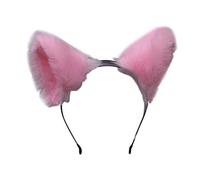 Songelt Cerchietto per capelli con orecchie di gatto, in peluche, per Halloween, cosplay, feste, orecchie di animali in peluche