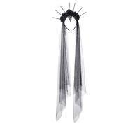 Songelt Cerchietto per capelli con teschio e fiore, per feste di Halloween, costume per feste a tema, fascia per adulti, accessori per feste