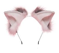 Songelt Cerchietto per capelli in peluche per orecchie copricapo peloso carino copricapo anime costume accessori cosplay fasce pelose orecchie per donne Halloween Cosplay