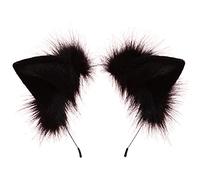 Songelt Cerchietto per capelli in peluche per orecchie copricapo peloso carino copricapo anime costume accessori cosplay fasce pelose orecchie per donne Halloween Cosplay