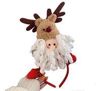 Songelt Cerchio per capelli da uomo Orso Pupazzo di neve Fascia per capelli Babbo Natale Forniture per feste di Natale Accessori per foto di Babbo Natale Cerchietti per capelli