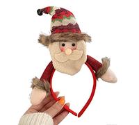 Songelt Cerchio per capelli da uomo Orso Pupazzo di neve Fascia per capelli Babbo Natale Forniture per feste di Natale Accessori per foto di Babbo Natale Cerchietti per capelli