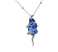 Songelt Collana con ciondolo a forma di serpente con ciondolo a forma di cuore, stile gotico, catena regolabile, unisex, idea regalo, Misura unica, come descritto, come descritto