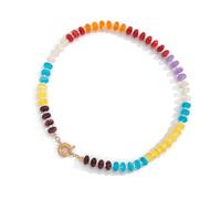 Songelt Collana con perline in acrilico arcobaleno brillante, accessorio elegante e portatile, ideale per amici e familiari, accessorio alla moda per tutti i giorni, Misura unica, come descritto, come