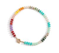 Songelt Collana con perline in acrilico arcobaleno brillante, accessorio elegante e portatile, ideale per amici e familiari, accessorio alla moda per tutti i giorni, Misura unica, come descritto, come