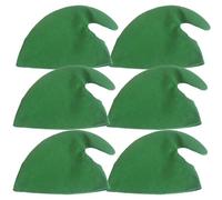Songelt Confezione da 6 cappelli da elfi per feste di Natale, per uomini e donne, accessori eleganti, fatti a mano, cappelli sfusi per adulti