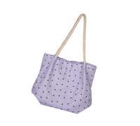 Songelt Contemporaneo Floreale Stampato Borsa di Tela Cinghia Intrecciata Grande Capacità Carryall Riutilizzabili Borse della spesa Per Le Donne Borsa A Tracolla Casual, Viola, One Size