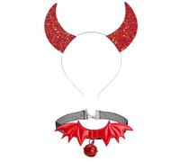 Songelt Cool Girls Choker Collar Dark Black Roses Party Hair Hoop Gothic Cosplay Festa di Compleanno Puntelli Bat Wing Makeup Fascia