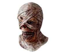 Songelt Copertura per il viso in maschera, copertura per il viso in lattice spaventoso per Halloween, per travestimento da mummia in maschera, testa intera, spaventoso Halloween in lattice