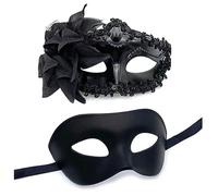 Songelt Coppia Masquerade Carnevale Mardi Gras Prom Teatrale Cosplay Party Masque Pizzo Mardi Gras