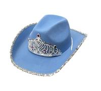 Songelt Corona scintillante Porkpie Cappello Heavy Crystal Strass Cappello per Addio al nubilato Porkpie Sposa Per Attore Attrice Partito