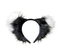 Songelt Cosplay, cerchietto con orecchie di lupo e orecchie di animale, per carnevale, feste, costume da lupo peloso fatto a mano, costume da diavolo anime, cosplay