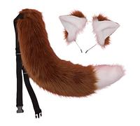 Songelt Cosplay Peloso Animale Per Orecchie Capelli Cerchio Coda Set Costume Lungo Copricapo Per Halloween Decorazione Del Partito Copricapo Halloween Cosplay Set