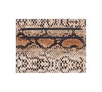 Songelt Custodia per carte leggera e compatta con texture a serpente con più slot per schede, pratico supporto in PU per uso quotidiano, portafoglio multi slot da viaggio per lavoro, Marrone, Bellezza