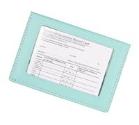 Songelt Custodia per passaporti da viaggio con finestra trasparente multi funzionale porta carte di credito costruzione in PVC color pastello organizer per carte da viaggio, Blu, Bellezza di massa