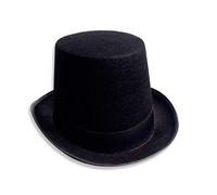 Songelt Divertente partito feltro nero cappello a cilindro vestire carrozza autista vittoriano per adulti per uomini donne unisex decorazioni di Halloween decorazioni di Halloween bambini zucca a buon