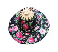 Songelt Donne 2 In 1 Portatile Pieghevole Telaio Cinese Floreale Stampato Ventilatore Palmare Multifunzionale Come Sunhat Fan Cinesi Ventilatore Pieghevole