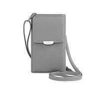 Songelt Donne Ragazze Cuoio DELL'UNITÀ di elaborazione Crossbody Del Telefono Della Spalla Della Borsa, grigio, One Size