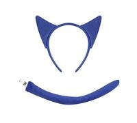 Songelt Elegante accessorio per orecchie blu, regolabile, comodo da indossare per feste e appassionati di giochi di ruolo, orecchie di gatto