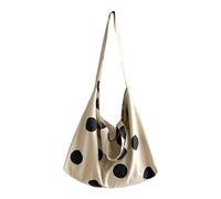 Songelt Elegante borsa a tracolla a pois per le donne 2025 borsa a tracolla alla moda interni spaziosi borsa a tracolla pratica in poliestere design, Albicocca, One Size