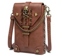 Songelt Elegante borsa a tracolla in pelle per le donne Trendy Skull Shoulder Satchel con tracolla regolabile per l'uso quotidiano Borsa in pelle PU retrò