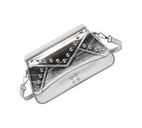 Songelt Elegante borsa a tracolla in pelle PU per donne ragazze rivetto borsa con tracolla regolabile borse a tracolla per lavoro o tempo libero borsa da donna alla moda, Argento, One Size