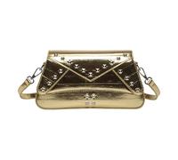 Songelt Elegante borsa a tracolla in pelle PU per donne ragazze rivetto borsa con tracolla regolabile borse a tracolla per lavoro o tempo libero borsa da donna alla moda, Oro, One Size