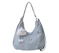 Songelt Elegante borsa a tracolla unisex con tracolla traspirante, struttura ergonomica in PU per uso quotidiano attività all'aperto pratica tracolla, Aggiungi Pendente Nuvola Bl, One Size