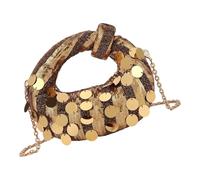 Songelt Elegante borsa da sera scintillante con pratica fodera e tracolla regolabile a catena borsa a tracolla per feste da sera borsa a tracolla, Oro, One Size
