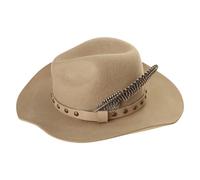 Songelt Elegante cappello Fedoras per donne maschili cappello da festa con cintura cosplay costume cowboy cappelli hippiesHat spettacoli teatrali costume per festa
