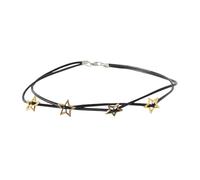 Songelt Elegante collana con ciondolo a forma di stella, catena a doppio strato, lunghezza regolabile, catena per clavicola creativa per feste, idea regalo, Misura unica, come descritto, come