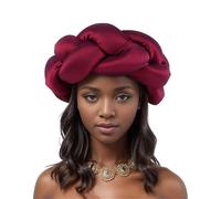 Songelt Elegante fascia per capelli intrecciata oversize grande cappello turbante africano per l'uso quotidiano e occasioni formali Fornitura per feste copricapo etnico