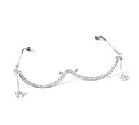 Songelt Elegante montatura per occhiali decorata con strass e comodo nasello per uso quotidiano e occasioni speciali, per amanti della moda, Argento